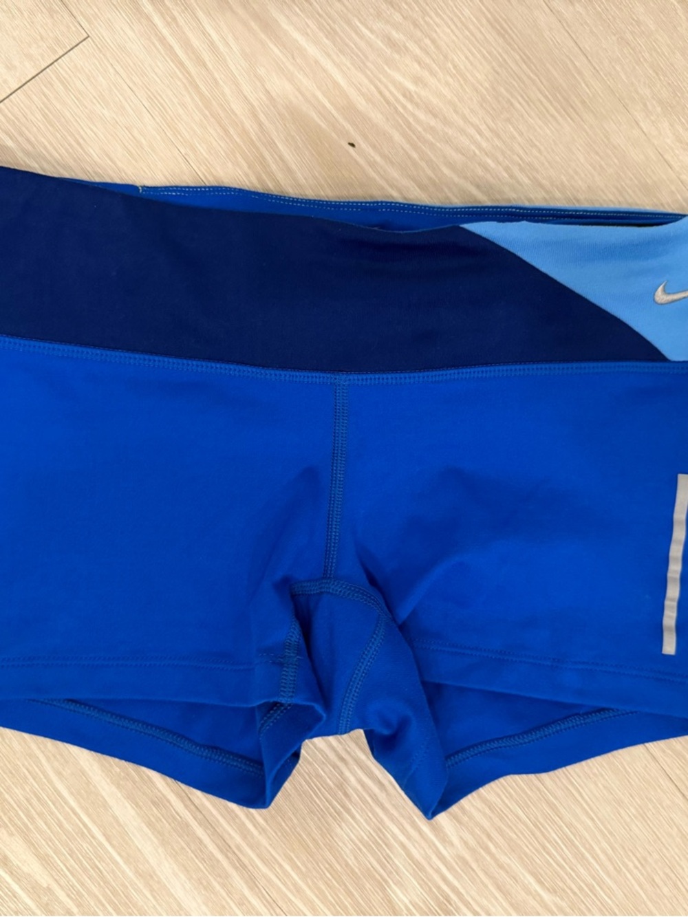 Nike Women’s Blue Colorblock Athletic Shorts